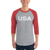USA 3/4 sleeve raglan shirt