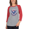 Women's Independence day 3/4 sleeve raglan shirt